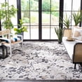 thumbnail image 4 of SAFAVIEH Cabana Rayen Floral Indoor/Outdoor Area Rug, Ivory/Charcoal, 8' x 10', 4 of 14