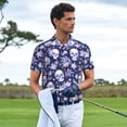thumbnail image 3 of Logiee Skull Print Mens Polo Shirts,Mens Golf Polo Shirts,Short Sleeve Casual Polo Shirts for Men,Summer Fashion Beach Shirts-4X-Large, 3 of 6