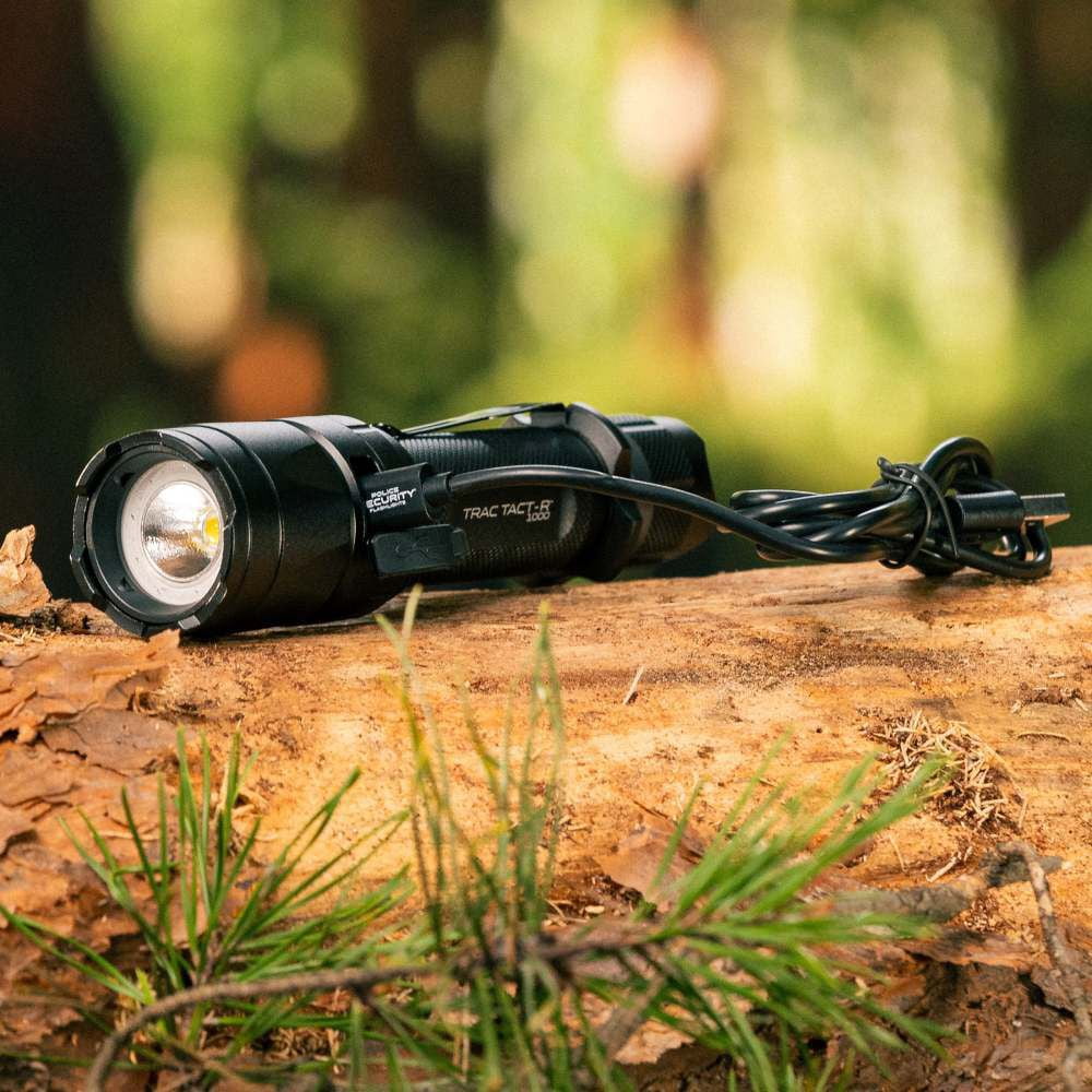 Police Security Trac Tact-Rx 1500 Lumens 21700 Battery Powered Uv Flashlight