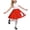 Red, variant on Dakiuu 50s Outfit for Girls 1950s Poodle Skirts White Collared Short Sleeve Shirt Costume Dress up Toddler Kids 2-8 Years