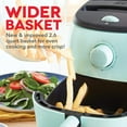 thumbnail image 3 of Dash DCAF200GBAQ02 Tasti Crisp Electric Air Fryer Oven Cooker with Temperature Control, Non-stick Fry Basket, Recipe Guide + Auto Shut Off Feature, 1000-Watt, 2.6Qt, Aqua, 3 of 6