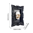thumbnail image 2 of Halloween Decorations Unique Skeleton Photo Hanging Ornament, Skull Statue Frame Wall Decor 3D Resin Sculpture 4.3"X3.5" Halloween Decor, 3D Frame Wall Deocr Gothic, 2 of 2