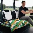 thumbnail image 5 of XYZCANDO Shamrock Stripe Universal Golf Cart Seat Cover with 4 Pockets - Non-Slip Washable Terry Cloth Protector for 2-Seat Golf Carts, 5 of 8