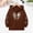 Brown, variant on Little Girls Pink Zip Up Hoodie Heart Spider Web Graphic Full Zip Long Sleeve Kangaroo Pocket,Size 5-6 T
