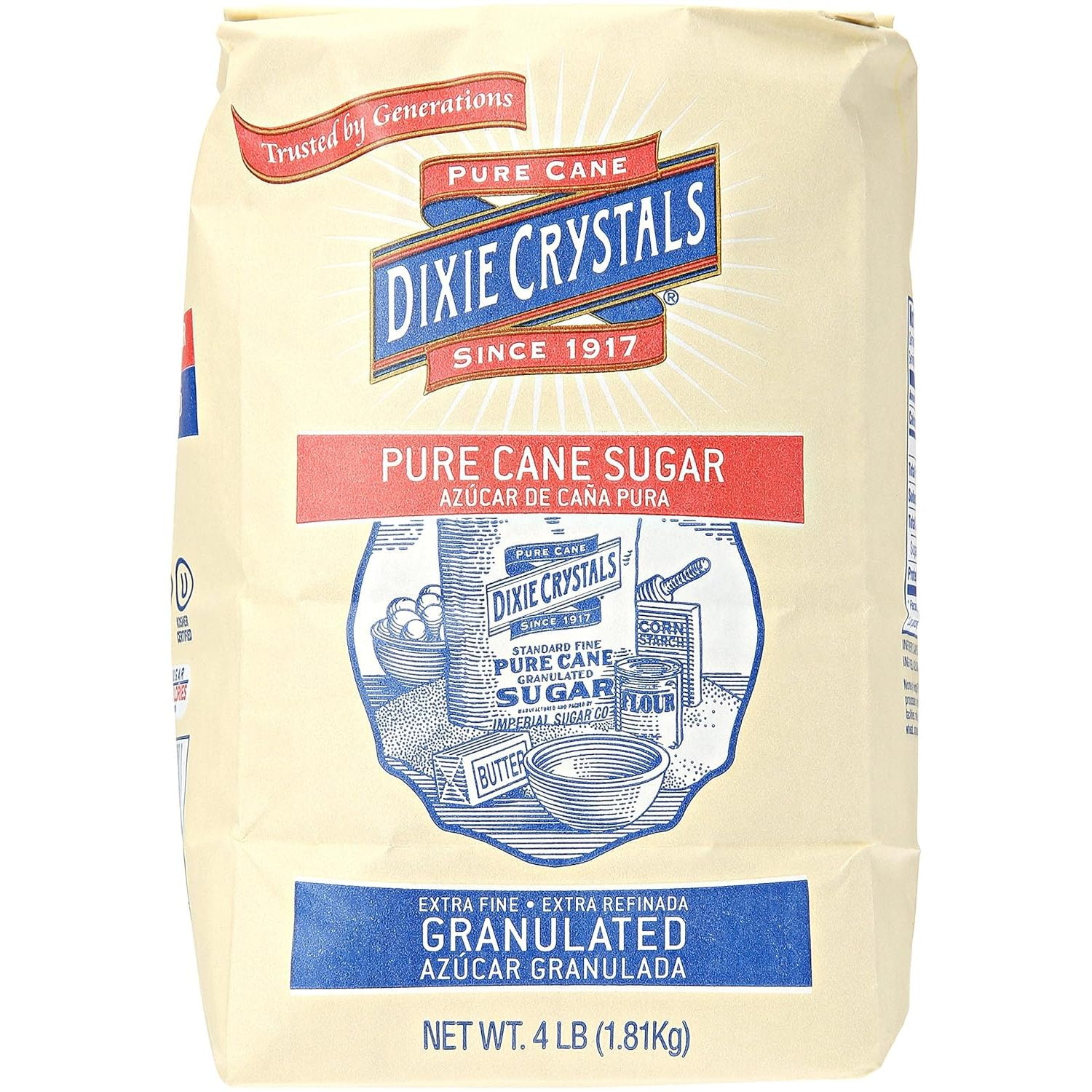Imperial Sugar Extra Fine Granulated Pure Cane Sugar, 2 lb, 227