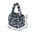 thumbnail image 2 of 1 Pc Women Portable Leopard Print Makeup Bag for Vacation Business Travel Blue Flannel, 2 of 3