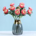 thumbnail image 6 of fuxzkrlz Artificial Ranunculus Asiaticus 2 Head Realistic Fake Silk Flower with Stem Home Office Wedding Party Table Centerpiece Vase Faux Bloom Decoration, 6 of 6