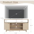 thumbnail image 2 of EROMMY Mid Century Modern TV Stand, 59 Inches Entertainment Center with Storage, Tall TV Media Console with 2 Fluted Doors Suitable for 50/55/60/65 TV in Living Room, Bedroom, 2 of 7