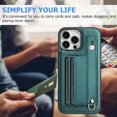 thumbnail image 7 of Nalacover Wallet Case for iPhone 15 Pro Max, Business PU Leather Unique Design Wristband Kickstand Credit Card Holder Slots Shockproof Scratch Resistant Phone Case for iPhone 15 Pro Max,Green, 7 of 7