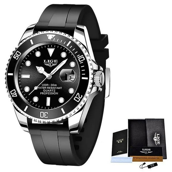 Lige Fashion Diver Watch Women Top Brand Luxury Women Watch Creative Steel Women's Watches Female Clock Montre Femme