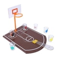 thumbnail image 2 of Drinking Game, Mini Board Game, Table Basket Ball Game, For Playing Bar Basketball Lovers Entertainment Party Family, 2 of 8