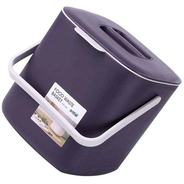 LEEYNEER 1Pack Small Bin with Lid for Kitchen Compost Waste Collection and Recycling in Home Use