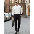 thumbnail image 5 of OALUXE Mens Dress Shirts Formal Long Sleeve Button Down Business Contrast Shirt with Pocket, 5 of 7