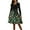 Army Green, variant on Christmas Dresses for Women Women's Fashion Round Casual Slim Fit Christmas Print Large Swing Long Sleeve Dress with V Neck for Holiday Party,Army Green,L
