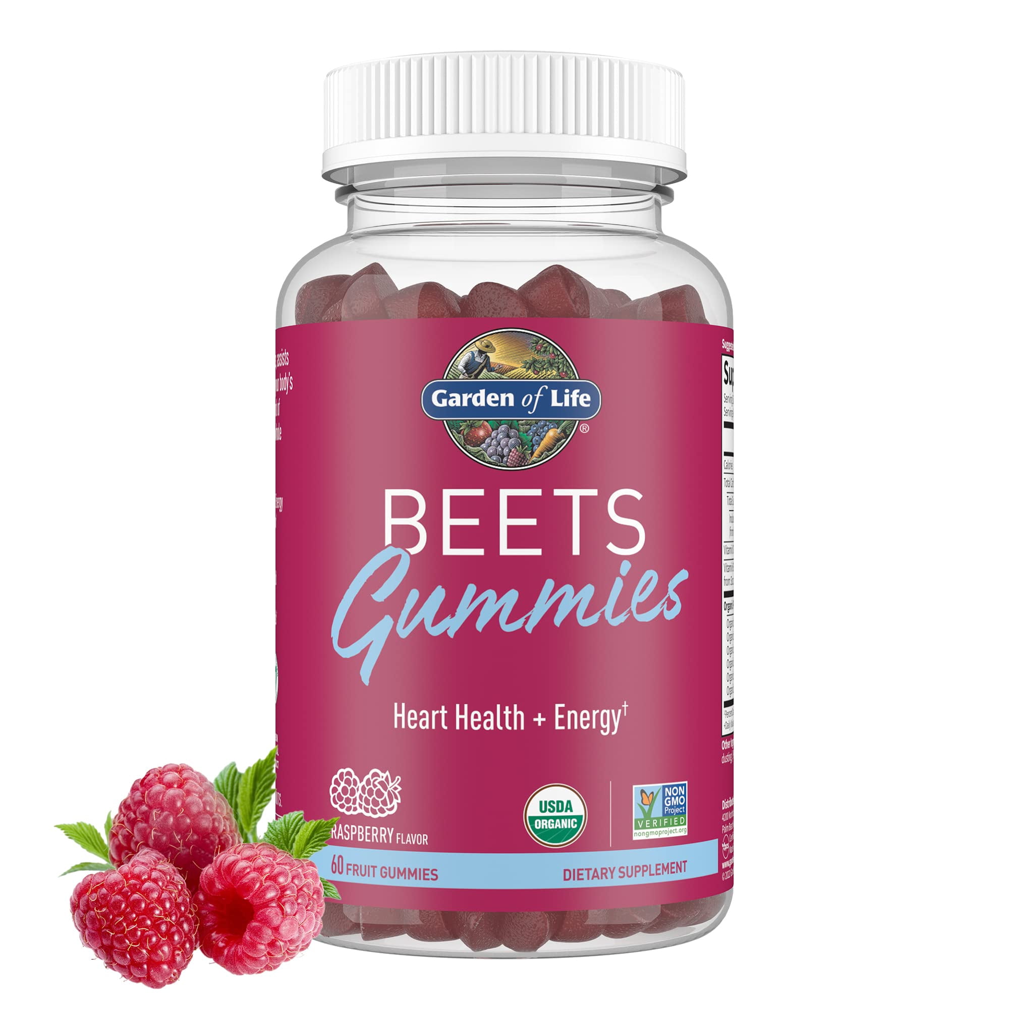 Garden of Life Beets Gummies, Raspberry Flavor, 30 Servings