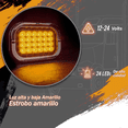 thumbnail image 4 of Plafon Rectangular 18 Led Arillo Gel Bisel Cromado 12-24v 2pz Belug, Naranja, 4 of 5