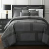 Chezmoi Collection Hudson 7-Piece Modern Block Jacquard Comforter Set
