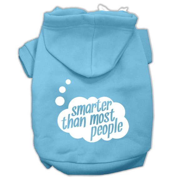 Pet, Dog Cat Hoodie Screen Printed, "Smarter Than Most People"
