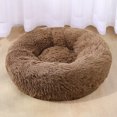 thumbnail image 2 of Soft Plush Round Pet Bed Cat Soft Bed Cat Bed for Cats Small Dogs, 2 of 7