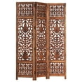 vidaXL Room Divider Hand Carved Room Divider Privacy Screen Solid Wood