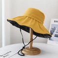 thumbnail image 1 of LinYooLi Women's Bucket Hat Summer Solid Color Cap Japanese Simple Foldable Casual Bucket Hat Vinyl Sunscreen and Sunscreen Bucket Hat, 1 of 6