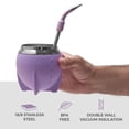 thumbnail image 4 of Set de mate BALIBETOV de acero inoxidable lila, 280 ml, 4 of 7