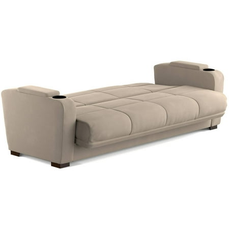 Mainstays Tyler Futon with Storage Sofa Sleeper Bed, Multiple Colors