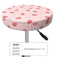 thumbnail image 4 of KLL Floral Strawberr Round Bar Chair Cushion Cover 12 inch ,Bar Stool Protector with Elastic, Soft Washable, 4 of 6