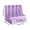 Purple, variant on LNOGEUPG Mint Green 4-Compartment Desk File Stand, Sturdy Plastic Document Sorter Rack with Storage Drawer, Space Saving Desktop Paper Organizer for Office Workspace Organization