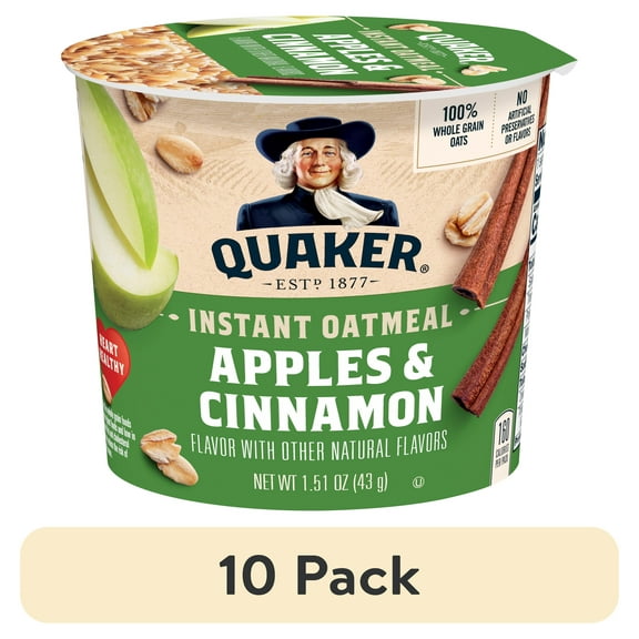 Quaker Maple & Brown Sugar Flavored Instant Oatmeal, 1.69 oz Cup, 1 Count