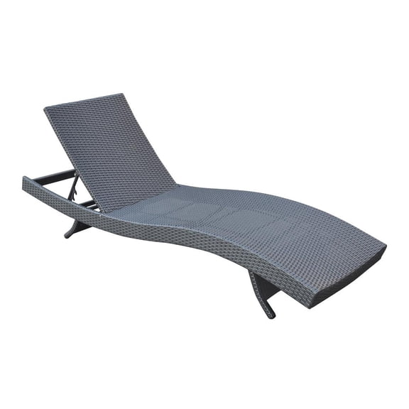 Armen Living Cabana Outdoor Adjustable Wicker Chaise Lounge Chair