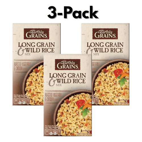 Earthly Grains Long Grain & Wild Rice Mix Roasted Vegetables & Chicken 3-Pack