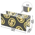 thumbnail image 3 of Dollar Sign Acrylic Pencil Pen Holder Cup 4 Compartments Desktop Organiser 7.87"x2.78"x3.54", 3 of 7