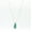 Turquoise, variant on Crystal Surround Abalone Shell Irregular Pendant Long Necklace in Gold Tone
