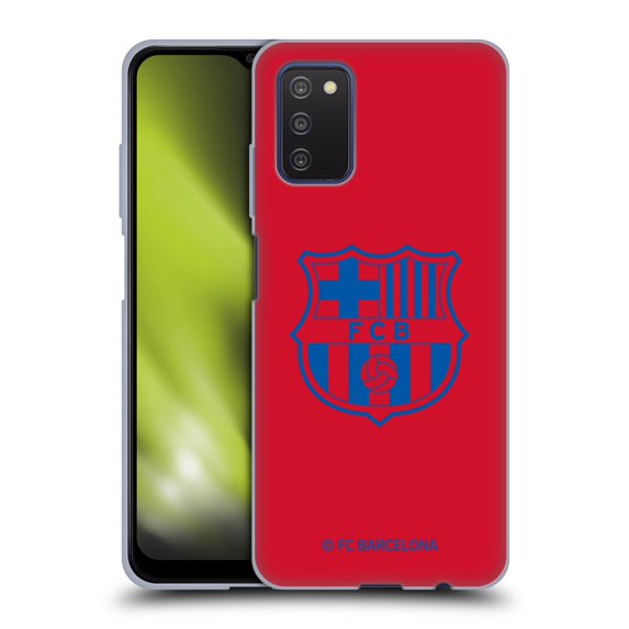 Head Case Designs Officially Licensed FC Barcelona Crest Patterns Red Soft Gel Case Compatible with Samsung Galaxy A03s (2021)
