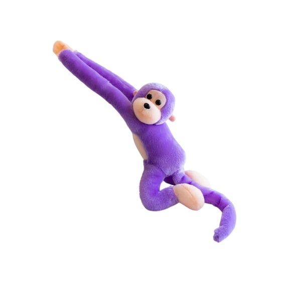 Purple 28 Inch Long Arm Monkey Plush Toy Stuffed Animal Soft Doll Hanging Decor For Home Decoration