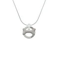 thumbnail image 2 of Delight Jewelry Silvertone Large Clear Crystal Dog Bone Joy Ring Charm Necklace, 18", 2 of 4