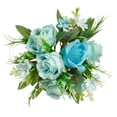thumbnail image 2 of Bolas de flores de boda, flores falsas, perfectas para decoración de mesa de fiesta, ramo para centros de mesa de boda , azul BLESIY Fiesta, 2 of 8