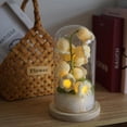thumbnail image 1 of Lily Of The Valley Lamp, Led Table Lamp For Bedroom, Flower Table Lamp, Flower In Glass Lampshade, Bedside Desk Lamp, Artificial Flower Lamp For Bedro, 1 of 1