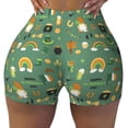 thumbnail image 2 of Picia St. Patrick's day Printed Workout Shorts for Women Seamless Scrunch Butt Lifting High Waisted Yoga Gym Booty Running Moisture-wicking Short Pants-Large, 2 of 8