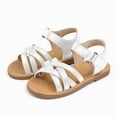 thumbnail image 5 of kpoplk Girls Sandals Little Girl Summer Dress Shoes Lightweight Open Toe Beach Holiday(White,10), 5 of 9