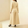 thumbnail image 6 of Ynynloco Women Suits 2 Piece Set Business Casual Dressy Oversized Blazer Jacket and High Waist Wide Leg Dress Pantsuits Formal Work Outfits, 6 of 6