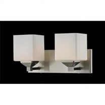 Z-Lite Quube Brushed Nickel Traditional; Architectural Vanity w/ 2 Light 100W - 2104-2V
