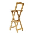 thumbnail image 6 of Folding Bamboo Stool Portable Tall Chair Bar Stool Foldable Porch Kitchen Chair, 6 of 14