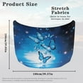 thumbnail image 7 of Uorisanigo Car Hood Cover – Universal Fit for Cars, SUVs, or Pickup Trucks – Soft Decoration Blue Butterfly Print Car Hood Cover Protection Stretch Polyester Spandex Weather-Resistant, 7 of 7