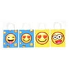 8" x H:10" x G:4" Euro Medium Happy Faces Emoji Kraft Paper Gift Bag