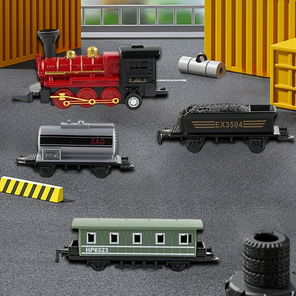 Train Toys Small Alloy Retro Simulation Steam Pull Back Train Model Die cast Locomotive for Boys Girls Birthday Party Favor Classroom School Reward Gifts