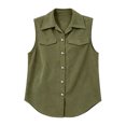 thumbnail image 4 of Corduroy Vest Women Button Up Fall Winter Sleeveless Jacket Classic Comfortable Layering Wasitcoat, 4 of 6