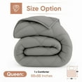 thumbnail image 3 of Lux Decor Lightweight Queen Comforter - All Season Down Alternative Bedding, OEKO-TEX Certified, Soft & Breathable with Diamond Quilted Design (88"x88", Grey), 3 of 8