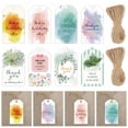 thumbnail image 5 of 50PCS Party Suppiles Eucalyptus Leaves Watercolor Pattern With Ropes Wrapping Hang Labels Gift Decoration Thank You Tags TYPE 8, 5 of 8